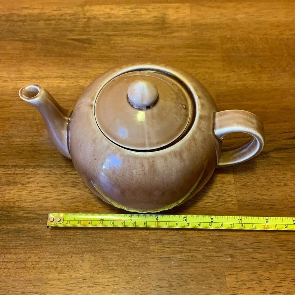 Vintage Tea pitcher Ceramic Mid-20th Century Ombré light to dark Brown Japan
